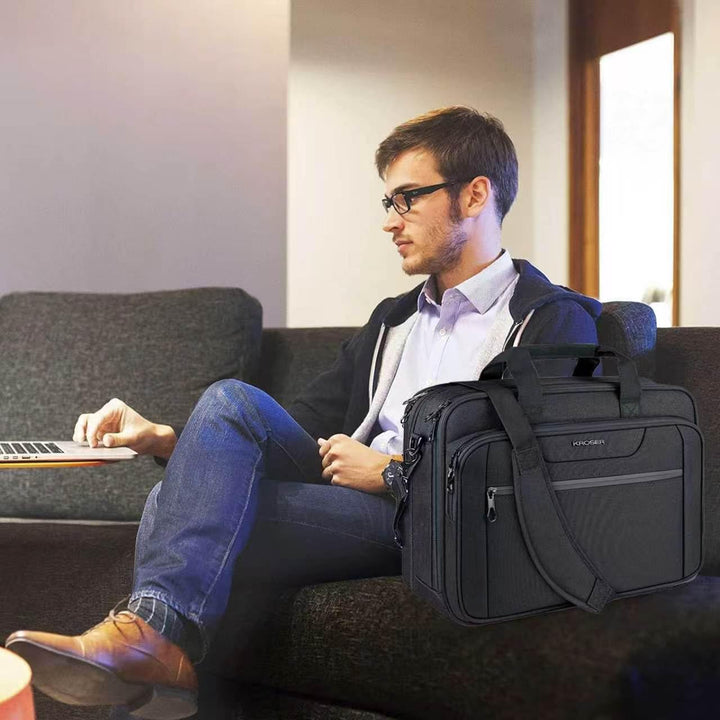 KROSER 18" Laptop Tasche Erweiterbare Laptop-Aktentasche Passt bis zu 17,3 Zoll Laptop Wasserdichte