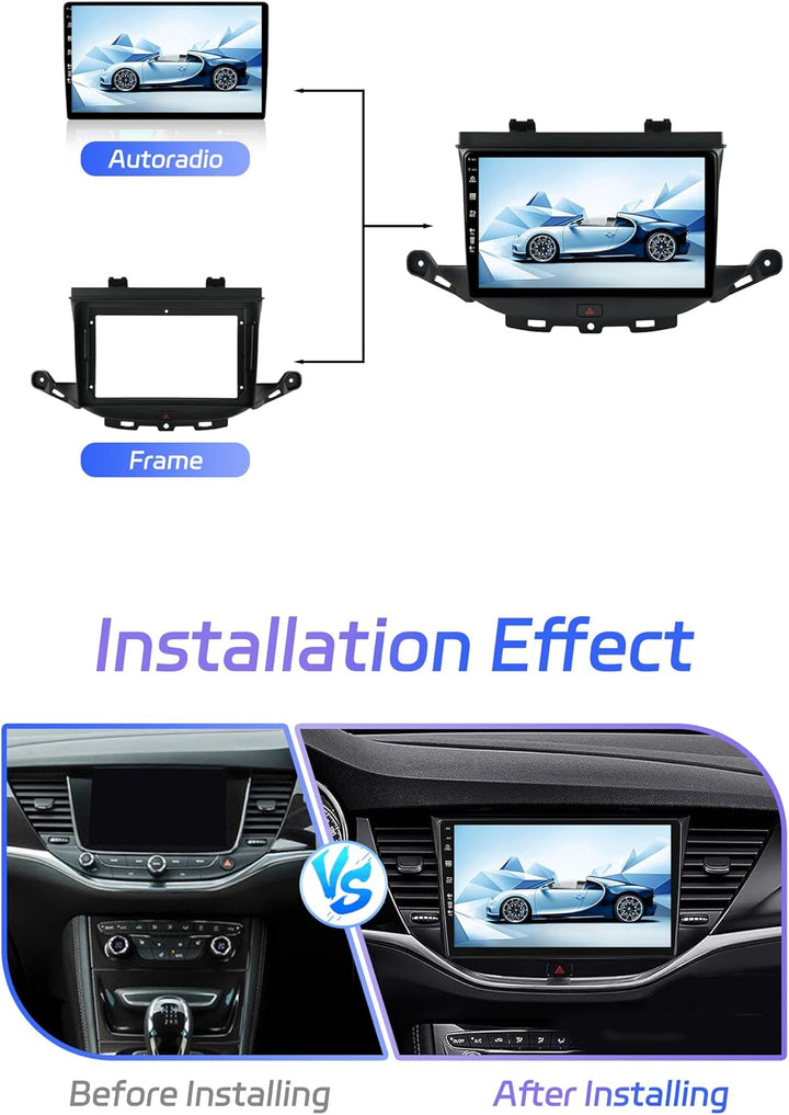 Android 12 IPS Autoradio Passt für Vauxhall Astra K/Buick Verano GS (2016-2020) - 4G+64G - Eingebaut