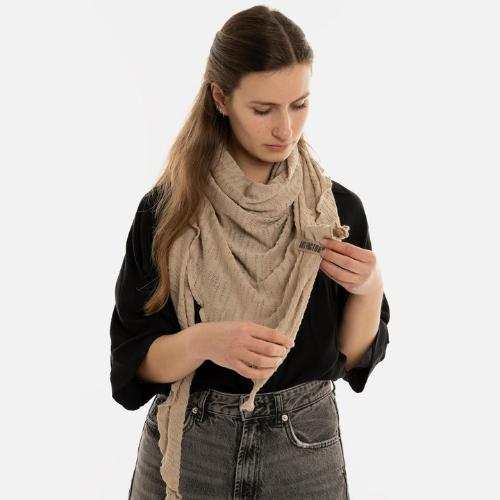 KNIT FACTORY - José Dreieckstuch - Dreieckstuch Damen - Fein Gestrickter Damen Schal - Halstücher fü