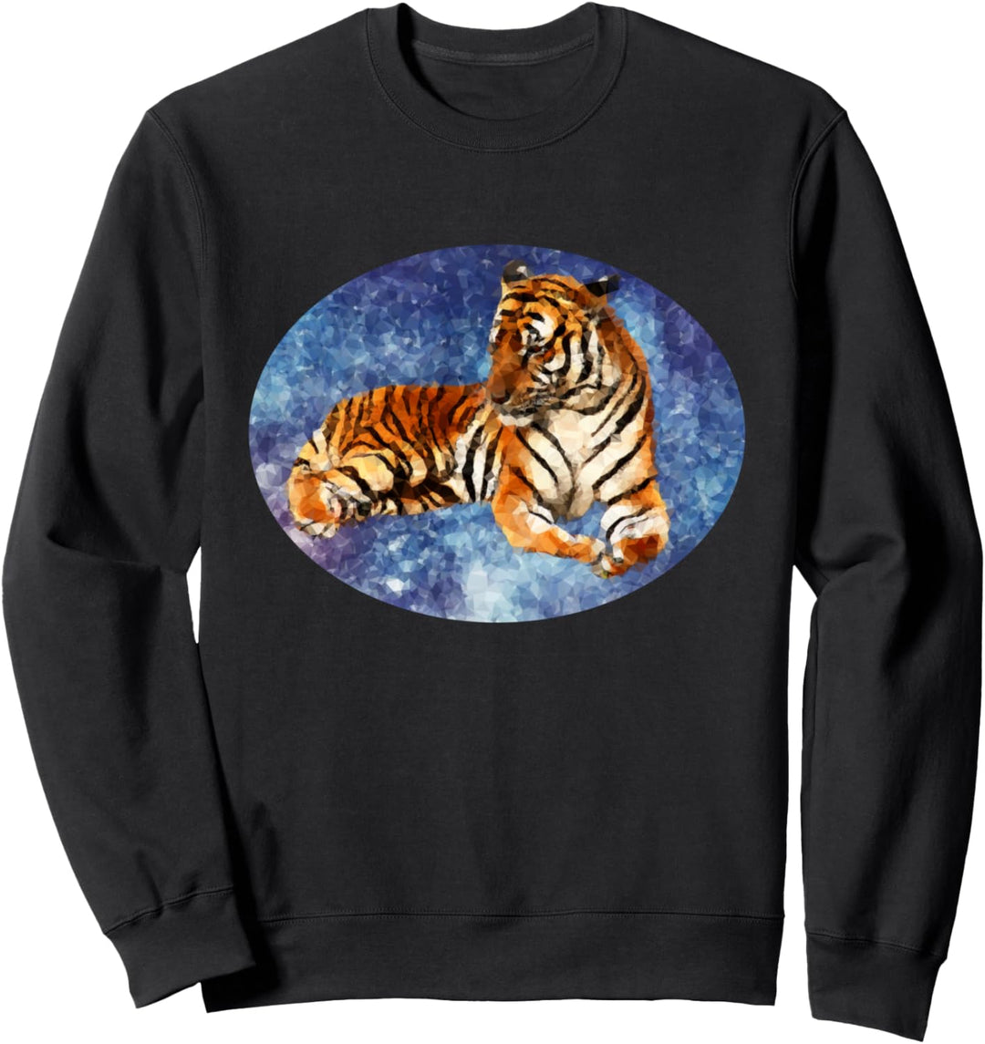 Tiger Motiv Raubkatzen Katzen Dschungel Krallen Zähne Tiger Sweatshirt