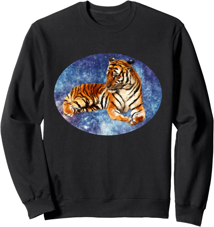Tiger Motiv Raubkatzen Katzen Dschungel Krallen Zähne Tiger Sweatshirt