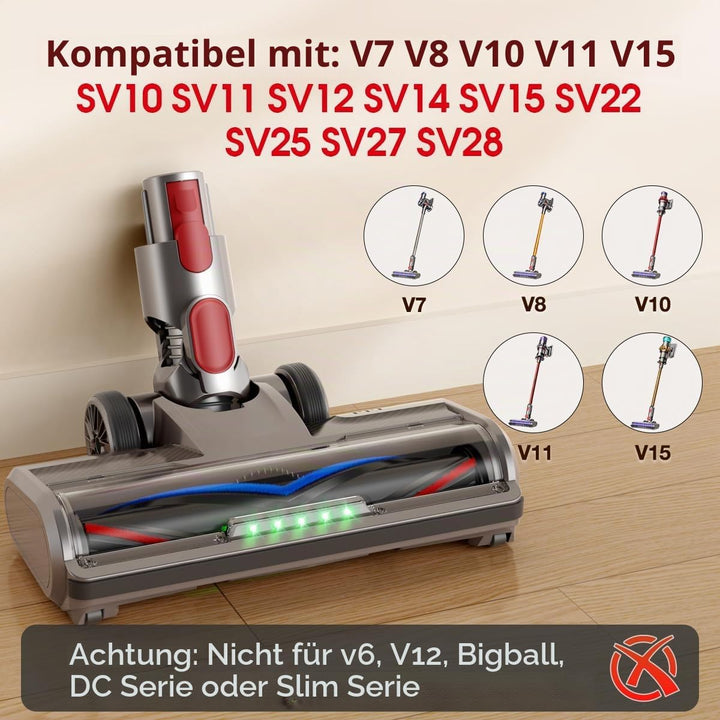 Bürste Kompatibel für Dyson V7 / V8 / V10 / V11 / V15 Staubsauger, Bodenbürste Zubehör Ersatzteil Tu