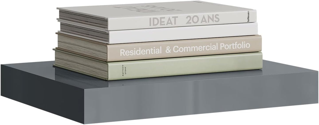WOLTU Wandregal Set von 3 Regalen Wandboard Freischwebend Schweberegal CD DVD Regal Bücherregal Holz