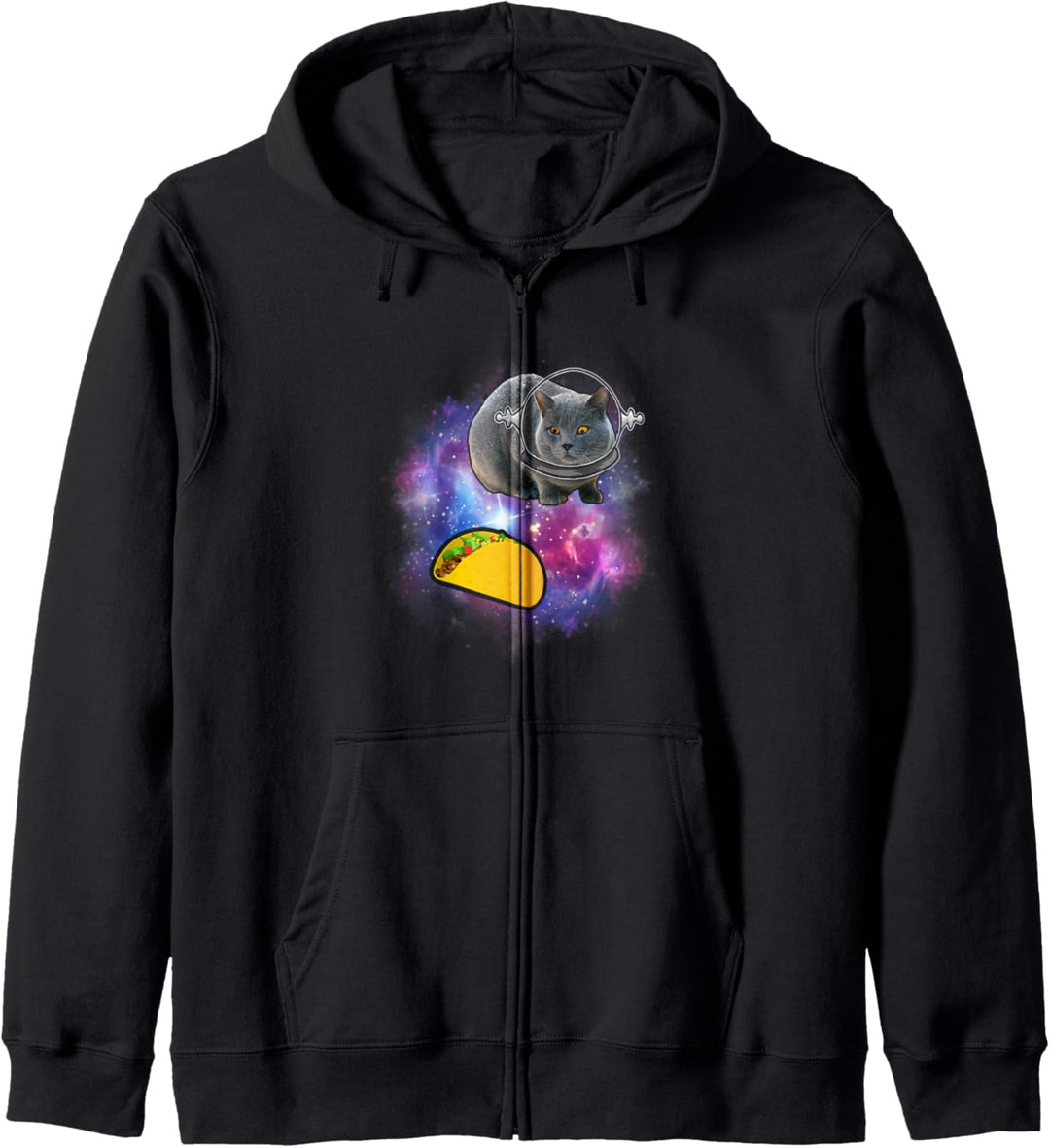 Funny Taco Space cat in the galaxy Kapuzenjacke