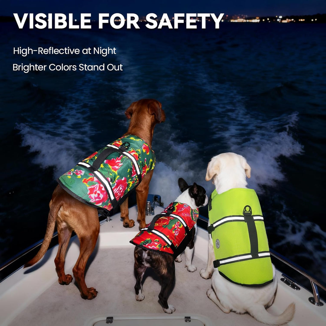 VIVAGLORY Rip Stop Schwimmweste Hund, Hundeschwimmweste, Schwimmhilfe & Auftrieb, Rettungsweste Hund
