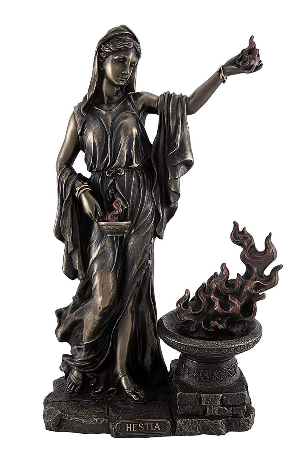Griechische Göttin Hestia Bronzed Statue Römische Vesta