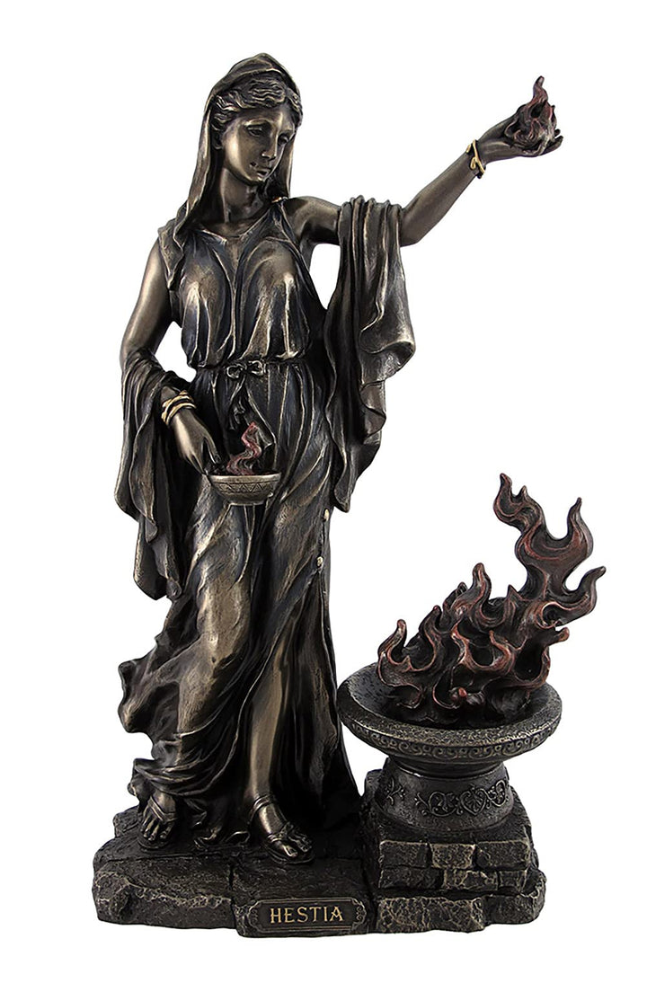 Griechische Göttin Hestia Bronzed Statue Römische Vesta
