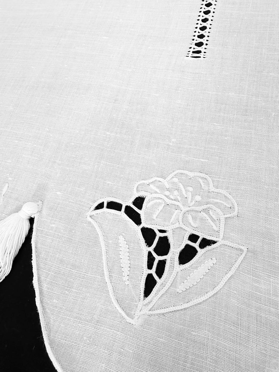 Zenoni &amp; Colombi Paare Odessa VORHÄNGE, Hand Stickerei, 58X180 Made IN Italy, 58x180