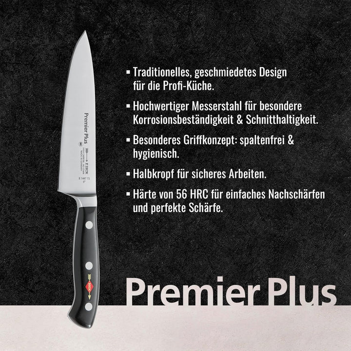 F. DICK Kochmesser, Küchenmesser, Premier Plus (Messer mit Klinge 15 cm, X50CrMoV15 Stahl, nichtrost