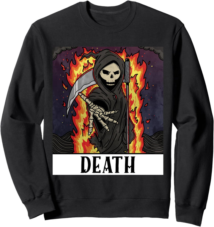 Hell Grim Reaper Skeleton Tarot Card Blackcraft Men Women Sweatshirt