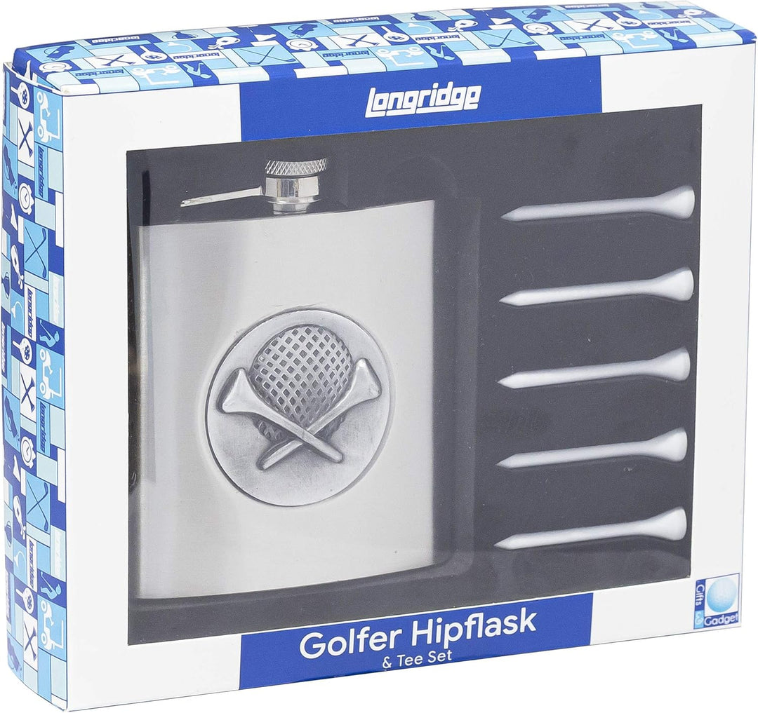Longridge Golfers Flachmann Set - Silber,