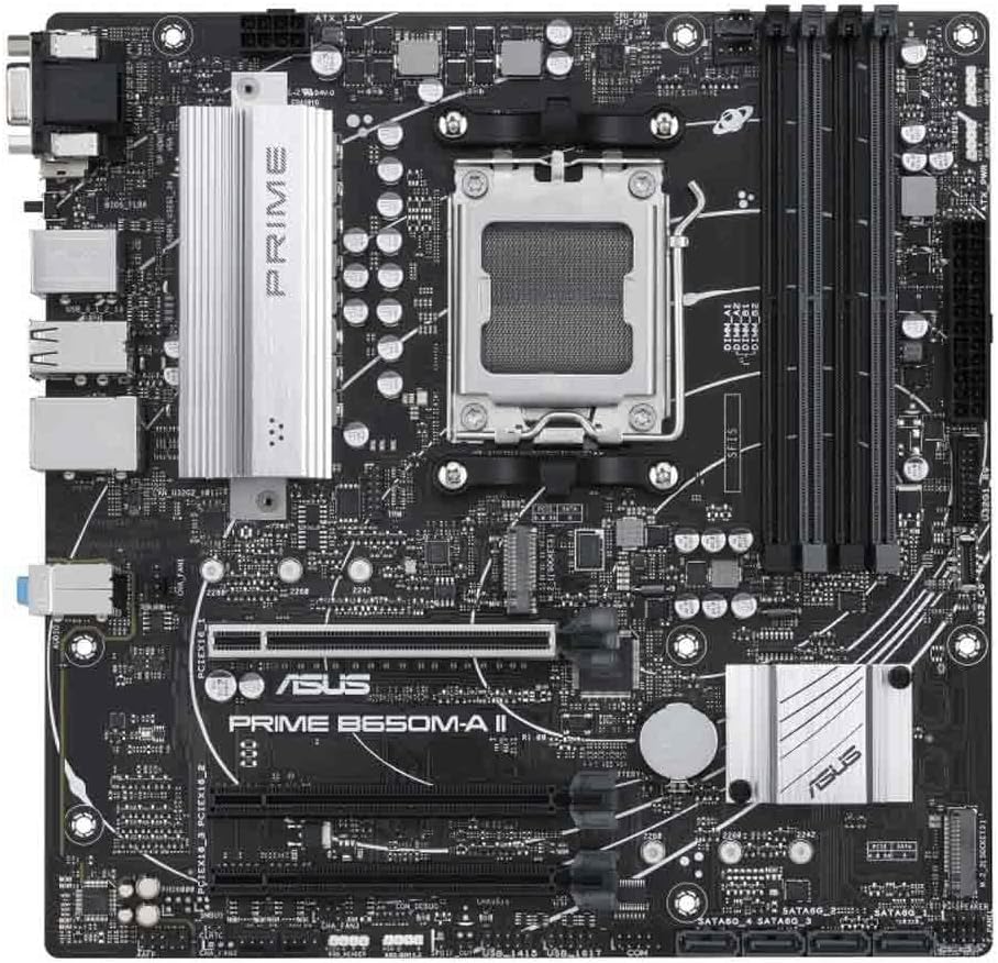 ASUS PRIME B650M-A II-CSM Mainboard Sockel AMD AM5 (Ryzen 7000, mATX, DDR5, PCIe 5.0, 2.5GB Ethernet