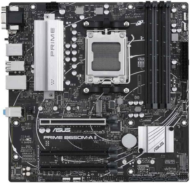 ASUS PRIME B650M-A II-CSM Mainboard Sockel AMD AM5 (Ryzen 7000, mATX, DDR5, PCIe 5.0, 2.5GB Ethernet