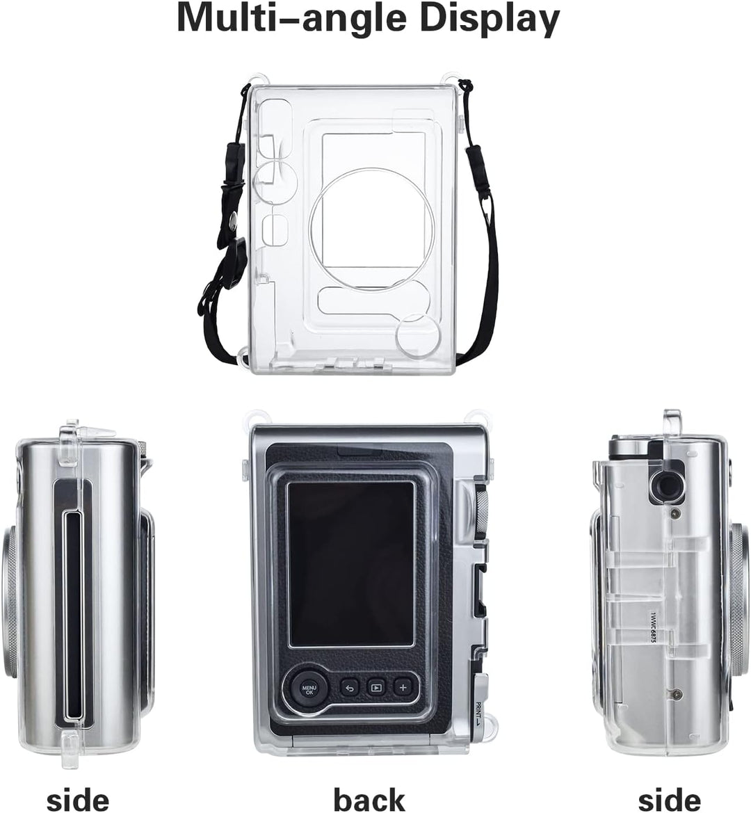 Rieibi Zubehör für Fujifilm Instax Mini Evo Sofortbildkamera, Geschenkpaket inklusive transparenter