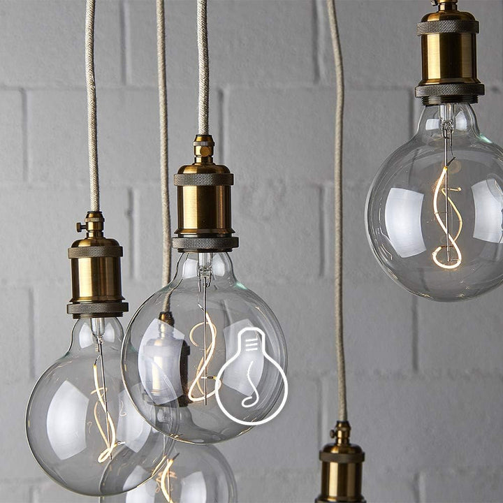 Amarcords - Textilkabel für Lampen JUTE, rund, Jute, 3 Meter, mit 2 Leiter 2x0,75 - Stoffkabel mit f
