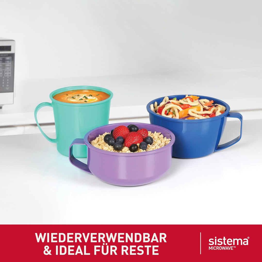 Sistema Mikrowellen-Behälter | Mikrowellen-SuppentassePorridge-Schale & Nudel-Schale | Mikrowellenge
