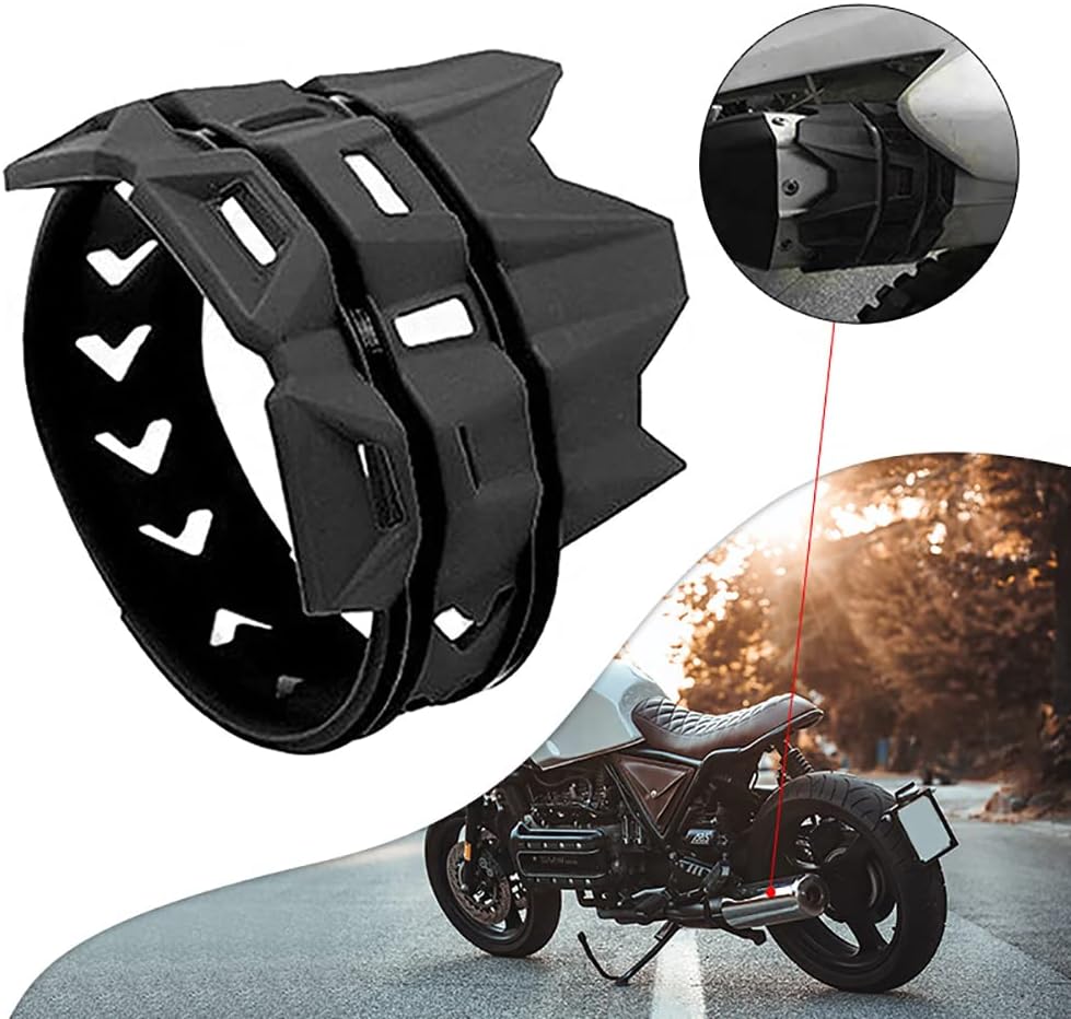 Motorrad-Auspuff-Schalldämpferschutz, Motorrad-Schalldämpfer-Hitzeschutzabdeckung mit Installationsr