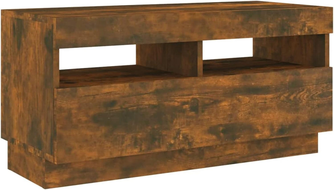 Tidyard TV Schrank mit LED-Leuchten HiFi Schrank Medienschrank TV Ständer Fernsehtisch Fernsehschran