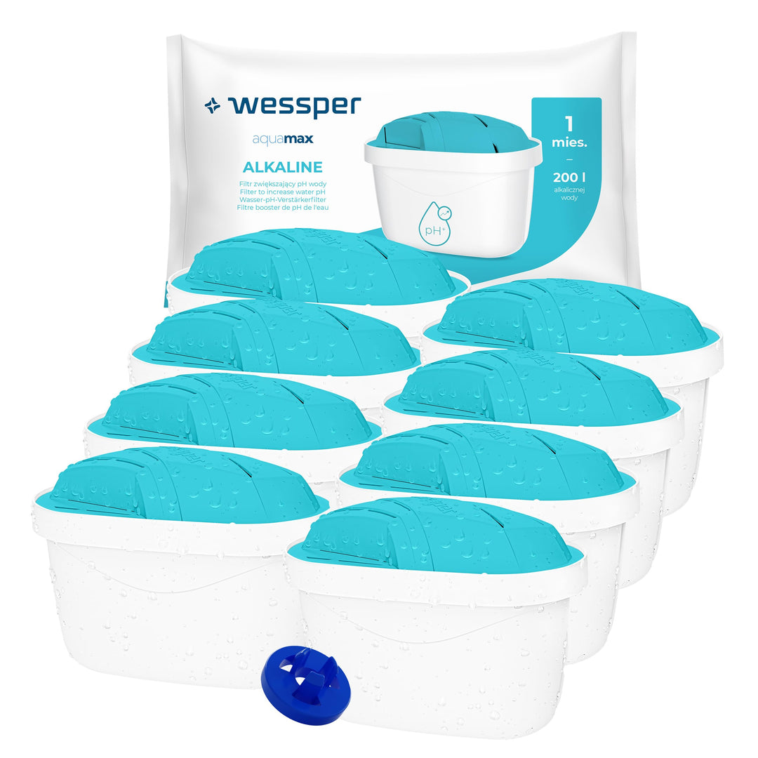 Wessper Alkalisches Wasser-Alkalische Wasserfilter Kartusche, hoher pH-Wert, Pack 8, Pack 8