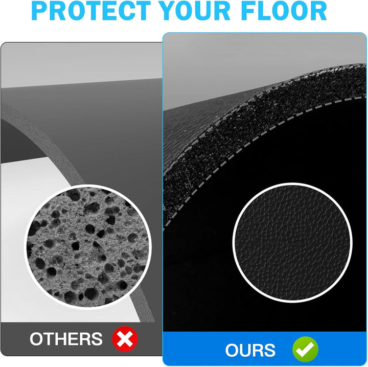 Bodenschutzmatte für Fitnessgeräte Heimtrainer,2 Stück Anti-Rutsch Doppelmatte Bodenschutzmatte Fitn