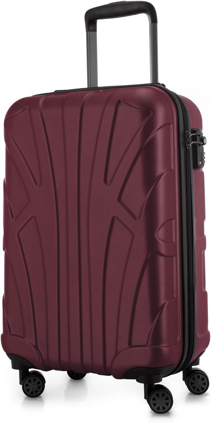 suitline Handgepäck Hartschalen-Koffer Koffer Trolley Rollkoffer Reisekoffer, TSA, 55 cm, ca. 34 Lit