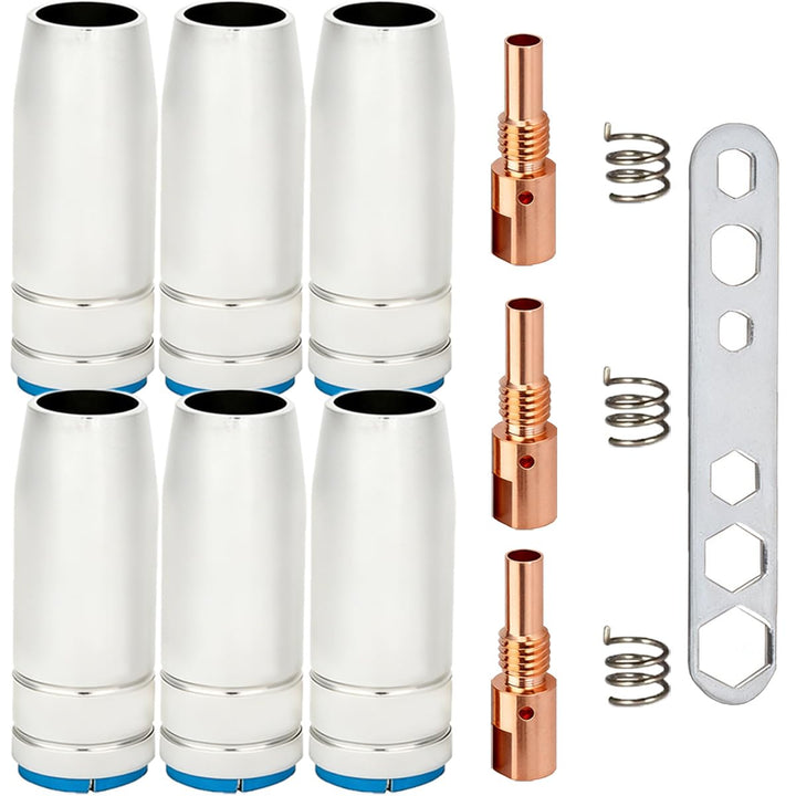 MB25 25AK MIG/MAG Verschleissteile Set-Schweissbrenner-Zubehörset für MIG/MAG Schweisszubehör, 6 Gas
