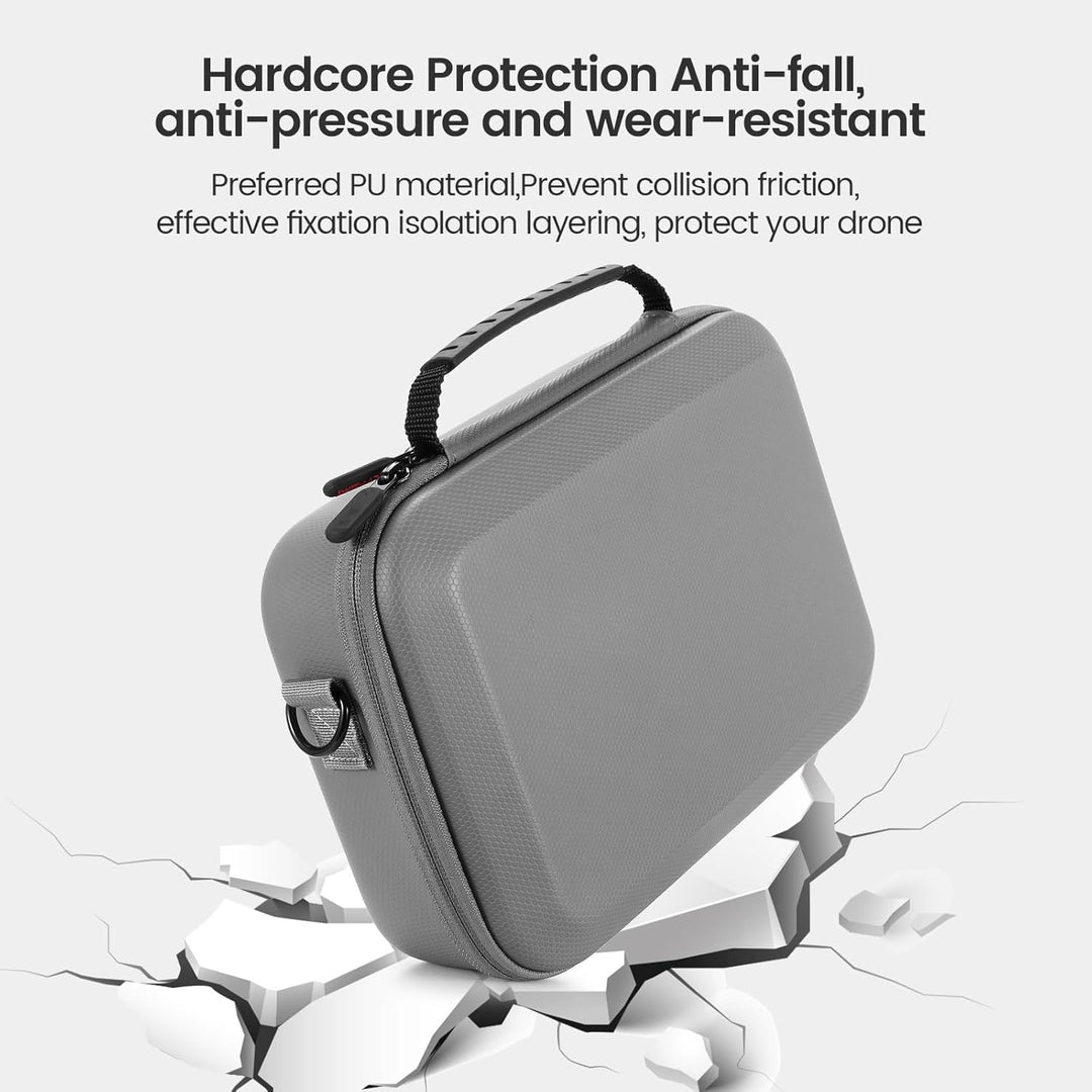 Mini 3/4 Pro Tasche, PU kompakte Aufbewahrungstasche für DJI Mini 3/4 Drohne RC-N1/RC-N2 Controller