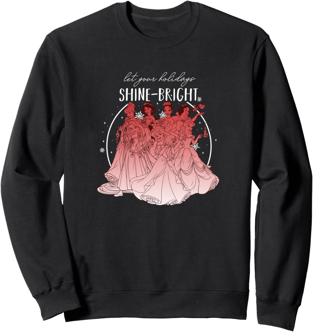 Disney Princess Let Your Holidays Shine Bright Group Shot Sweatshirt
