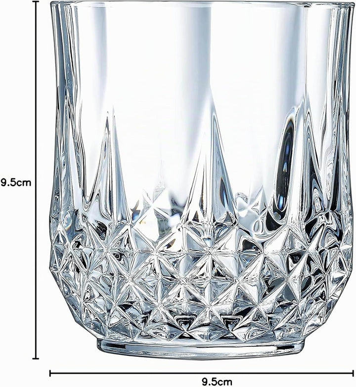 CreaTable, 14445, Serie Longchamp ECLAT, 6-er Set Whiskybecher 32 cl Mixer - 25 x 18 x 18.5