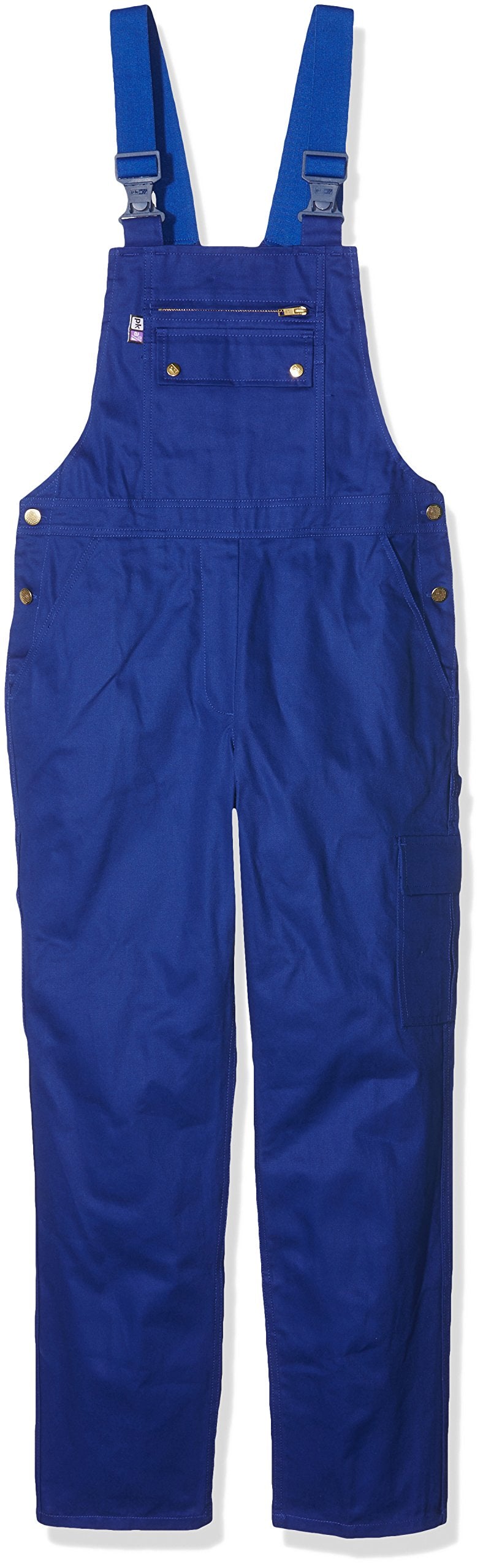 PKA Damen Latzhose, 100% Baumwolle,elastische Träger 40 Kornblau, 40 Kornblau