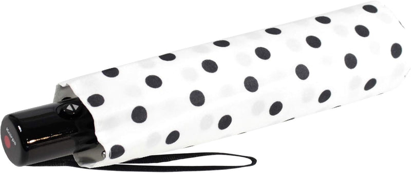 Knirps Taschenschirm Slim Duomatic Polka Dots - White-Black, White-black