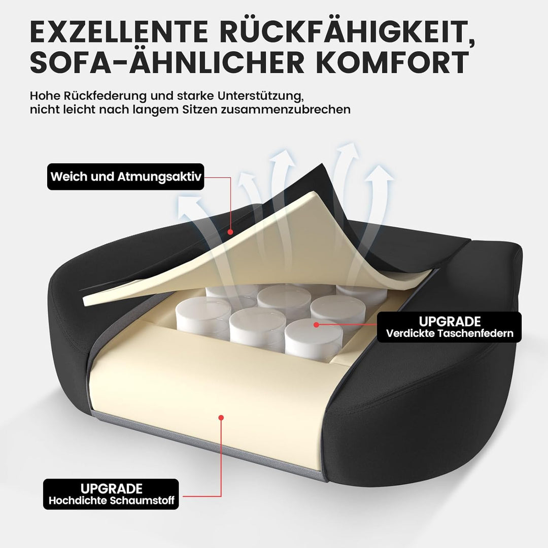 GTPLAYER Gaming Stuhl Stoff, Gaming Sessel mit Taschenfederkissen, ergonomischer Drehstuhl, Gamer St