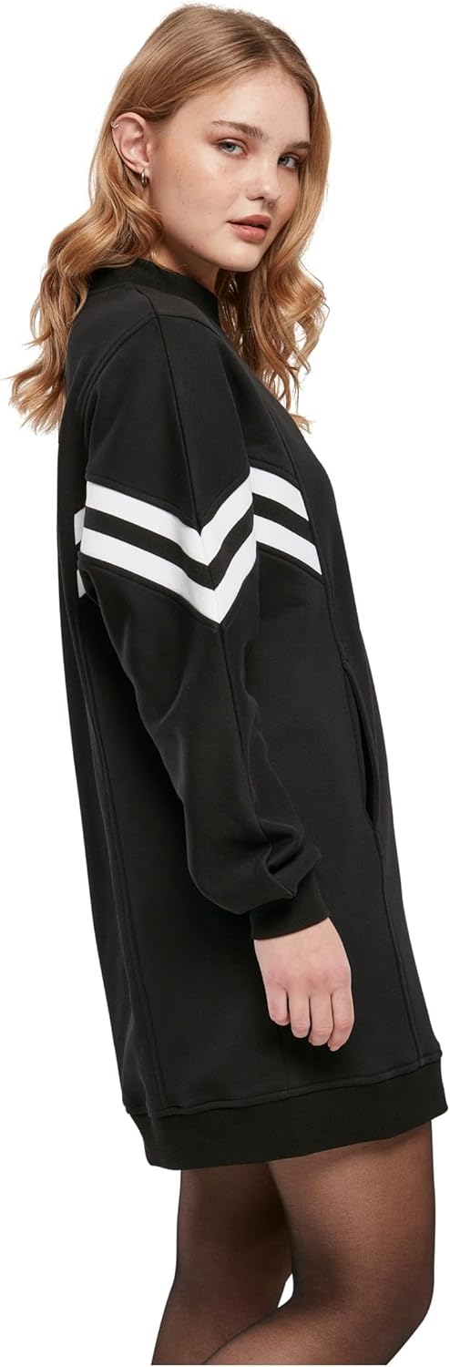 Urban Classics Damen Ladies Oversized College Sweat Dress M Schwarz, M Schwarz