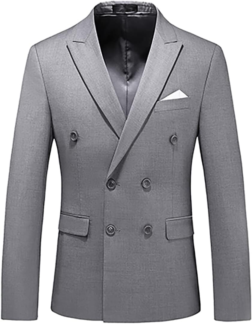 KUDORO Anzüge Herren Anzüge Slim Fit 3 Teilig Herrenanzüge 3-Teilig Zwei Knöpfe für Hochzeit Sakko W
