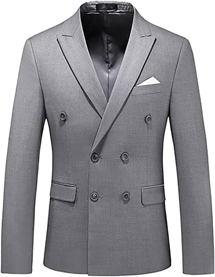 KUDORO Anzüge Herren Anzüge Slim Fit 3 Teilig Herrenanzüge 3-Teilig Zwei Knöpfe für Hochzeit Sakko W