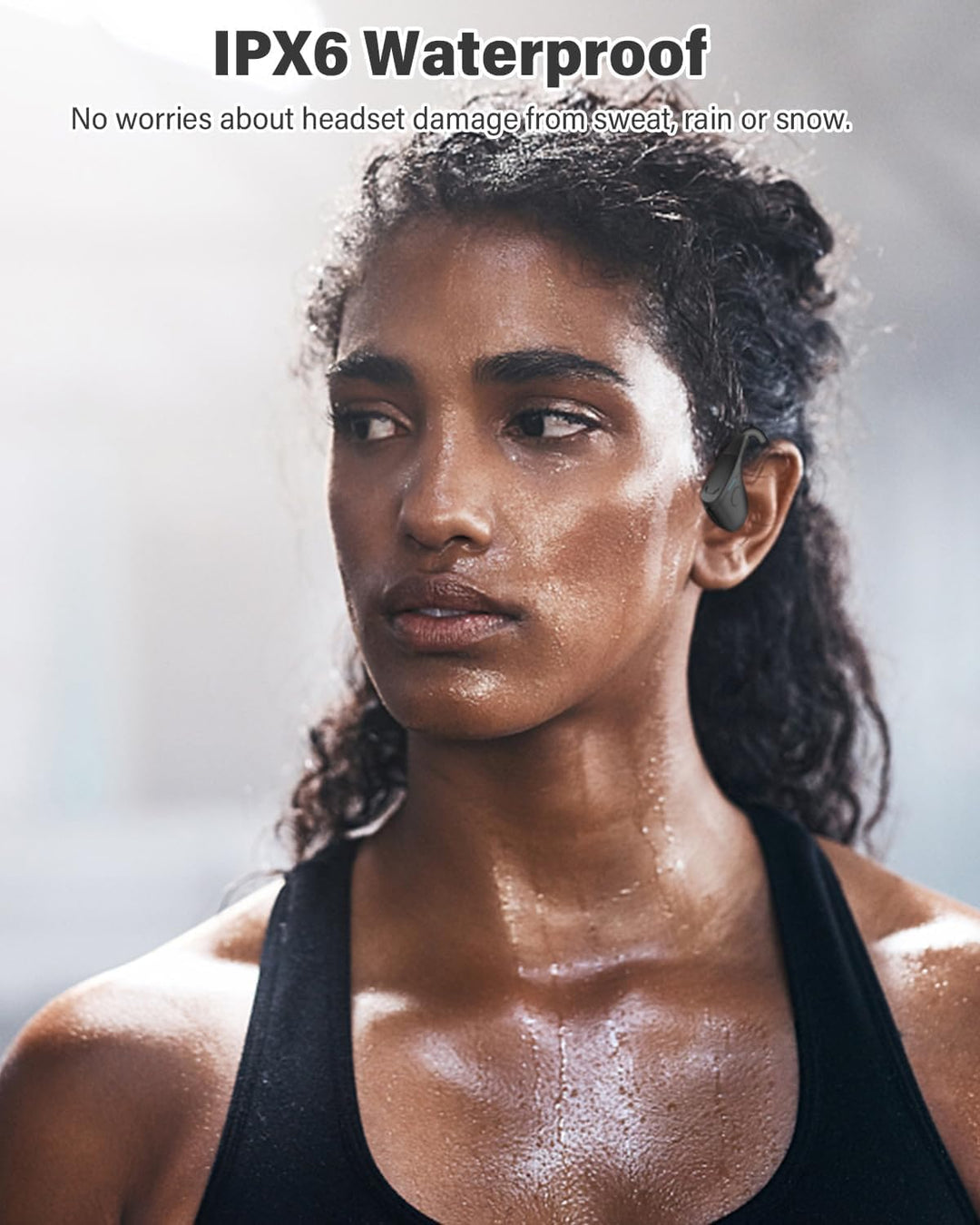 SANOTO Knochenschall Kopfhörer Bluetooth, Open Ear Kopfhörer Bluetooth 5.3, IPX6 wasserdichte Schwei