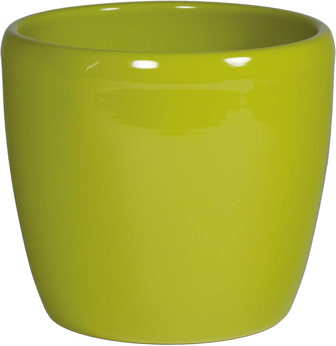 Set6 6 Keramik Hydro Blumentopf Venus schilfgrün 13/12 Durchmesser 16cm H 14cm, Grün