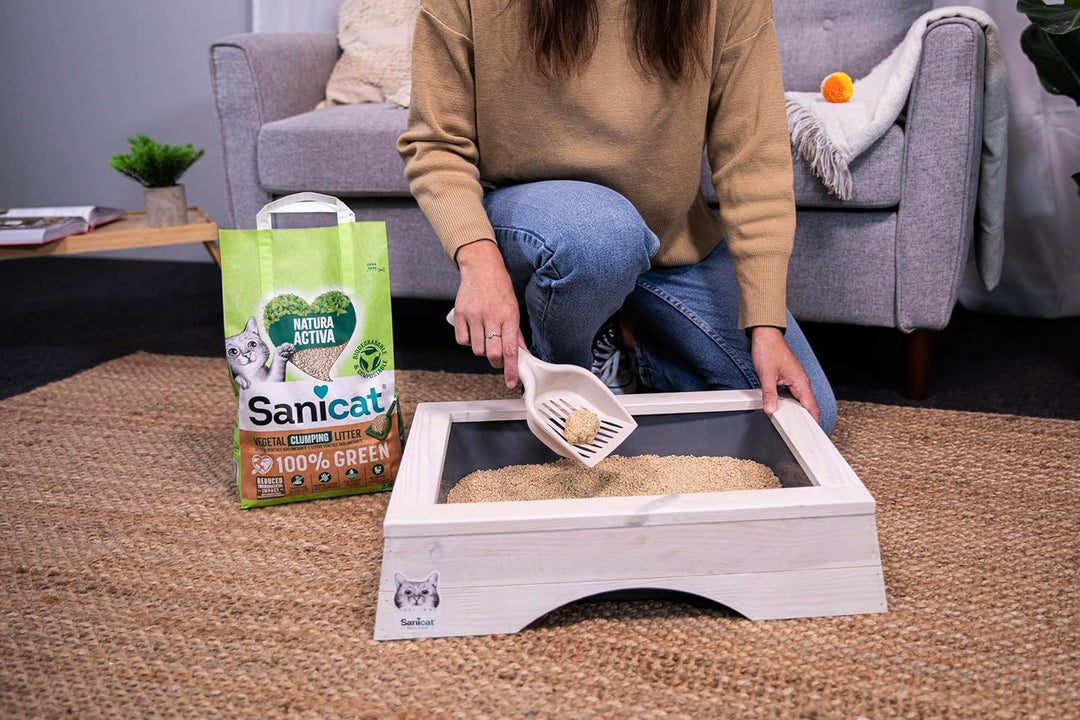 Sanicat – Pflanzliche Klumpstreu Natura Activa 100 % Green | Hohe Absorption und natürliche Klumpenb