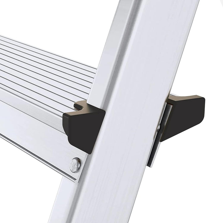 PROREGAL Metal Double Giraffe Doppelseitige-Aluminium-Stufenstehleiter | 3 Stufen | HxB 90x44cm | 12