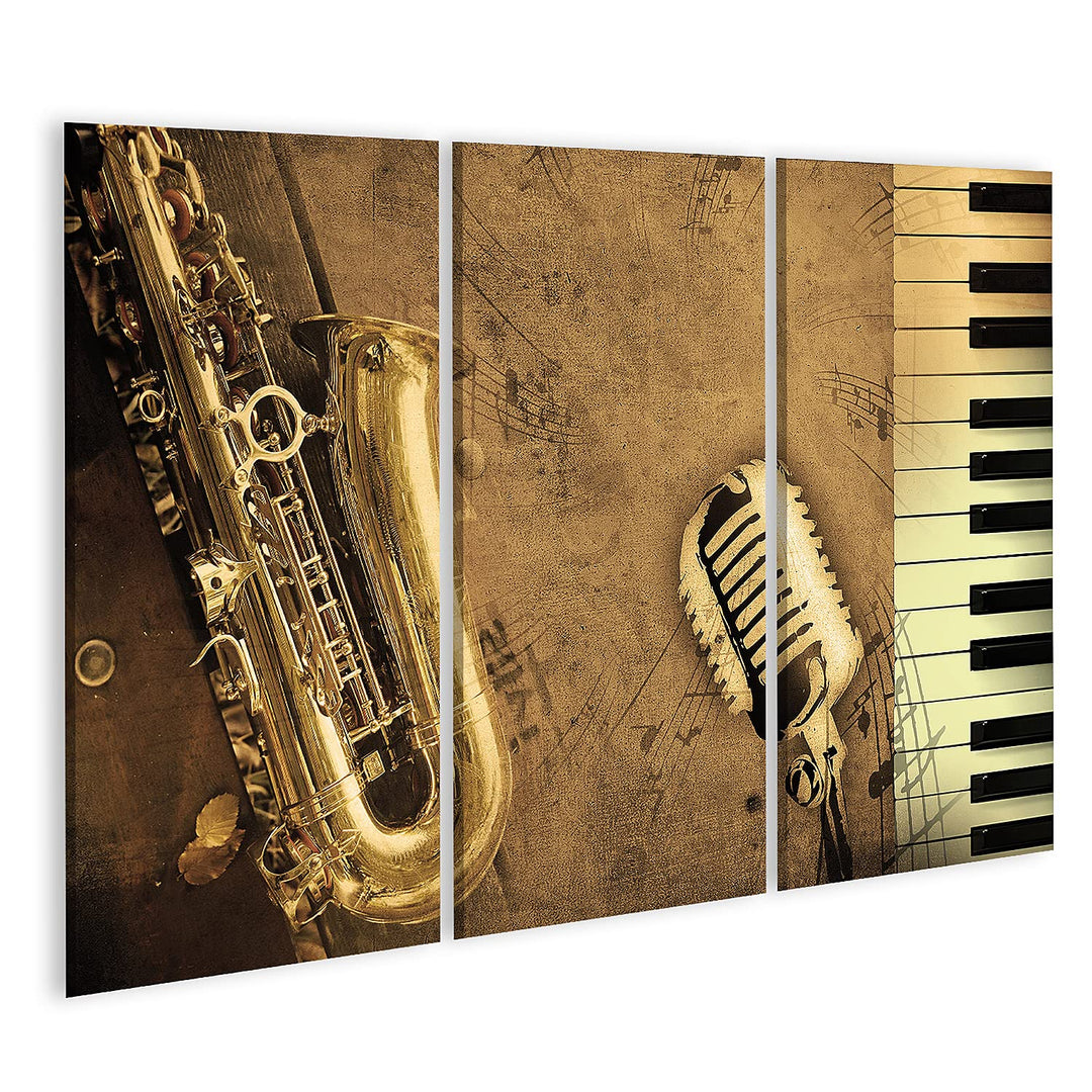 islandburner Bild auf Leinwand Dirty Music Background Mit Klavier Und Sepia Bilder Wandbilder Poster