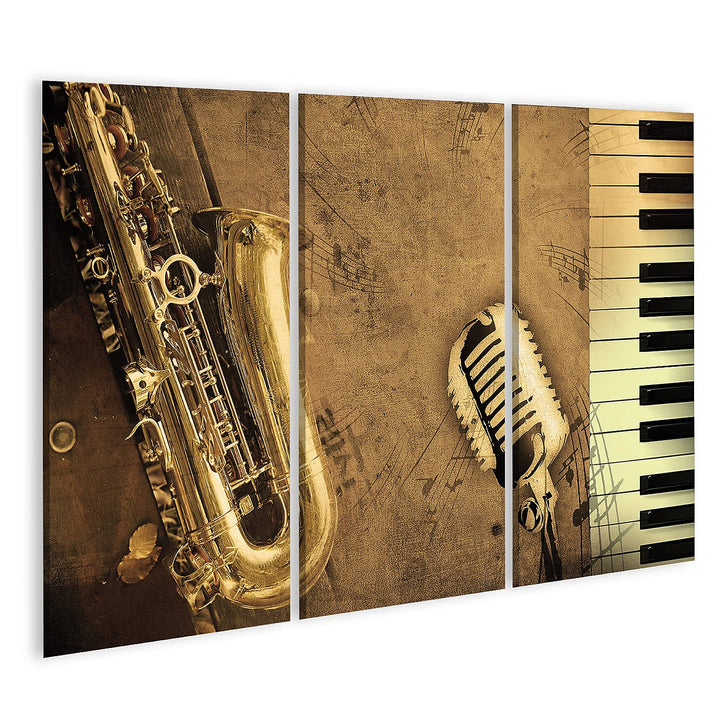 islandburner Bild auf Leinwand Dirty Music Background Mit Klavier Und Sepia Bilder Wandbilder Poster