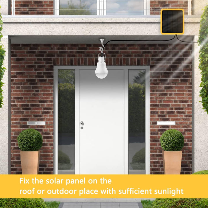 Beinhome Solarlampen für Aussen 130Lumen 800mAh mit Solarpanel,Portable Solar LED Glühbirne,3,5m USB