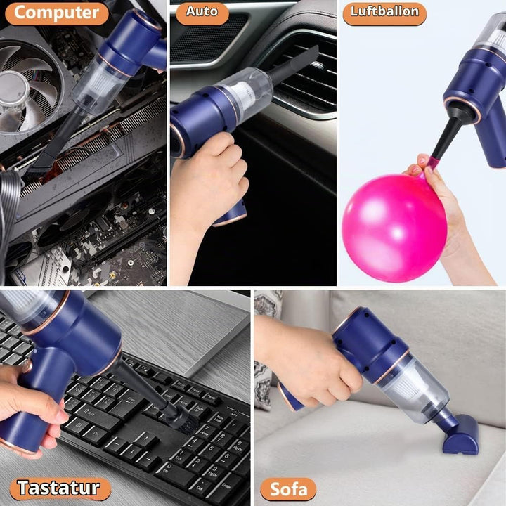 URAQT Handstaubsauger, 9000 Pa Leistungsstarker Handstaubsauger Akku, 3 in 1 Staubsauger, USB Wieder