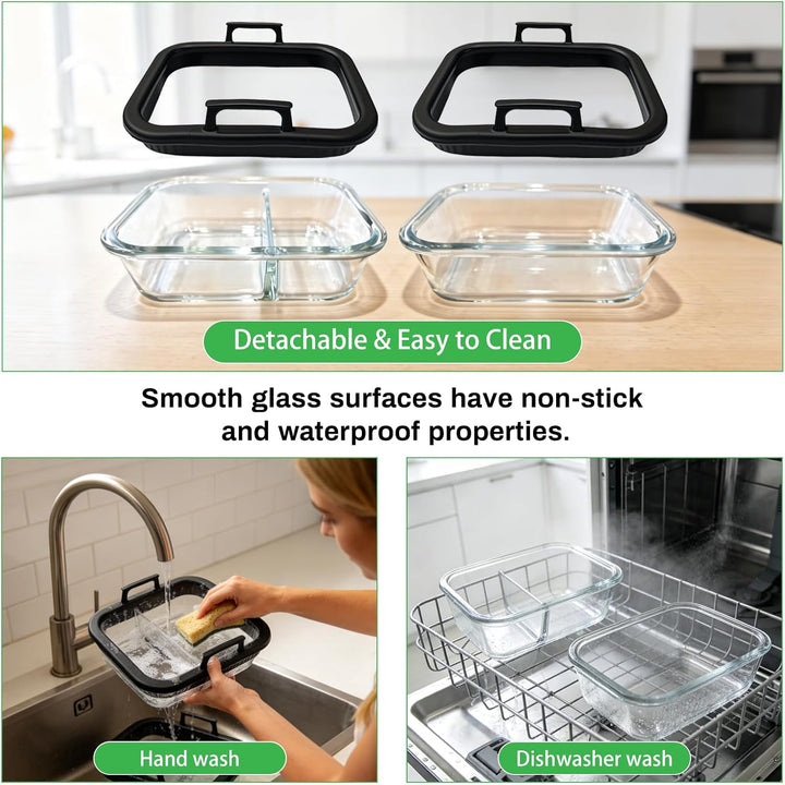 2 Stück Auflaufform Airfryer für Ninja Heissluftfritteuse AF400/AF500/SL400, Borosilikatglas Backfor