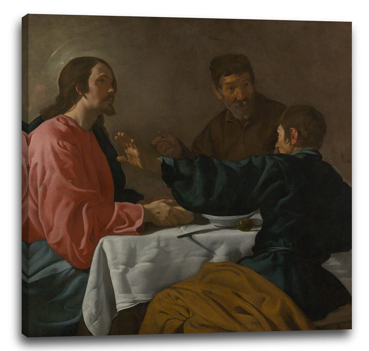 Printed Paintings Leinwand (60x60cm): Velázquez - Das Abendmahl in Emmaus 60x60 cm, 60x60 cm