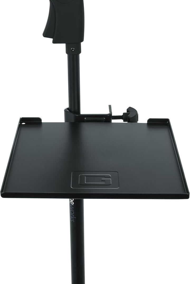 Gator Frameworks Zubehörablage für Mikrofonständer, 23 x 23 cm Fläche mit max. 4 kg Belastbarkeit, s