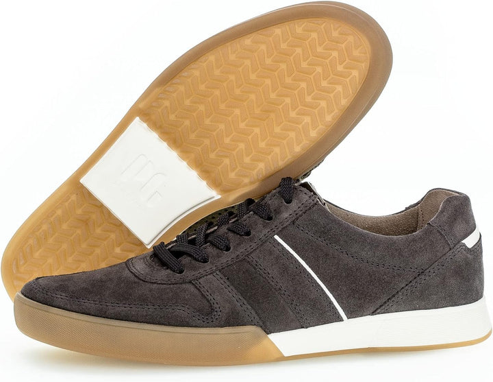 Pius Gabor Herren Sneaker Low,Halbschuhe,zertifiziertes Leder,Wechselfussbett 45 EU Grau Dk Grey, 45