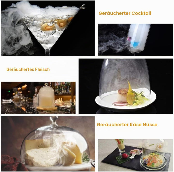 BORUIT Rauchen Gun Lebensmittel Raucher Portable Holz Cocktails Rauch Infuser mit Holzchips, Lebensm