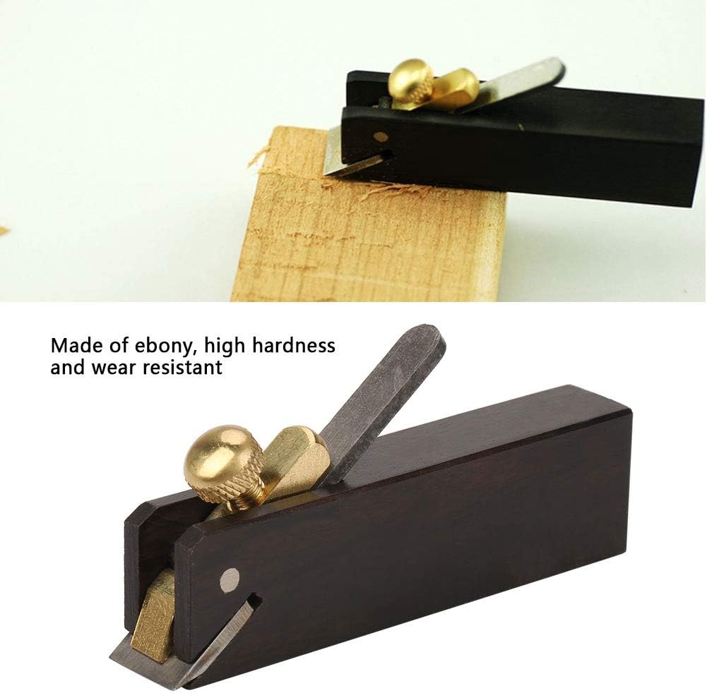 ANKROYU Mini Holzhobel, Tragbarer Handhobel, Ebenholz, Mini DIY Kabellinie, Holzhobel, Zimmermann, H