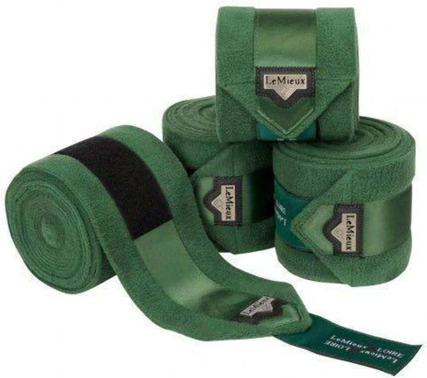 LeMieux Loire Satin Polo Bandages Hunter Green Set of 4 L hunter green, L hunter green